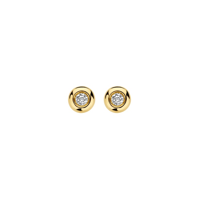 Blush Puces d’oreilles diamants synthétiques 0.20ct serti clos or 14 carats - LG7004Y