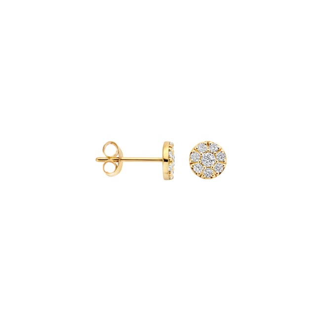 Blush Ohrstecker 14k Gelbgold mit Pavé-Zirkonia - 7396YZI