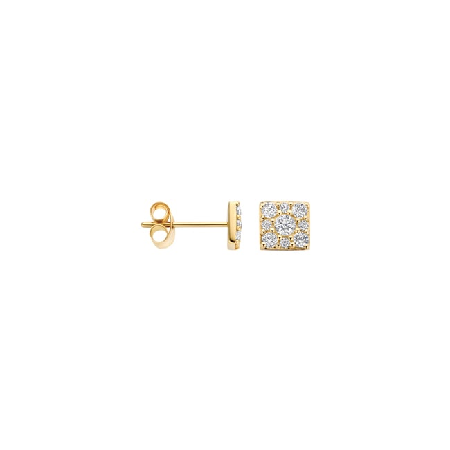 Blush Ohrstecker 14k Gelbgold mit Pavé-Zirkonia - 7395YZI