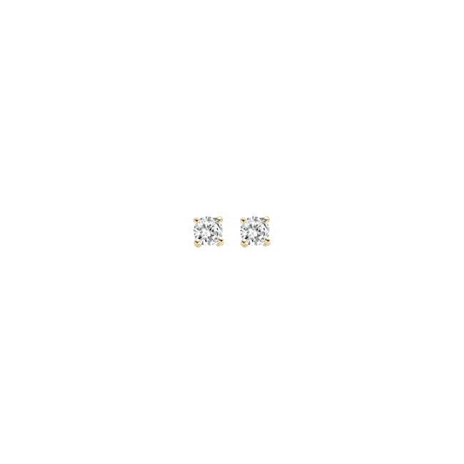 Blush 14ct Gold Zirconia Stud Earrings 3mm - 7128YZI