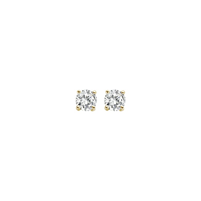 Blush Ohrstecker 14k Gelbgold mit Zirkonia 5mm - 7053YZI