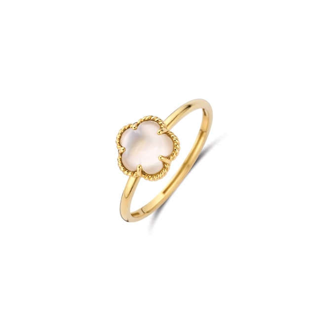 Blush Ring 14k Gelbgold Blume mit Perlmutt - 1280YMQ