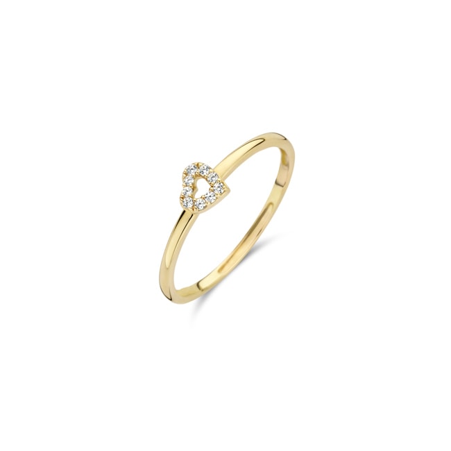 Blush Ring 14k Gelbgold mit Herz aus Pavé-Zirkonia - 1231YZI