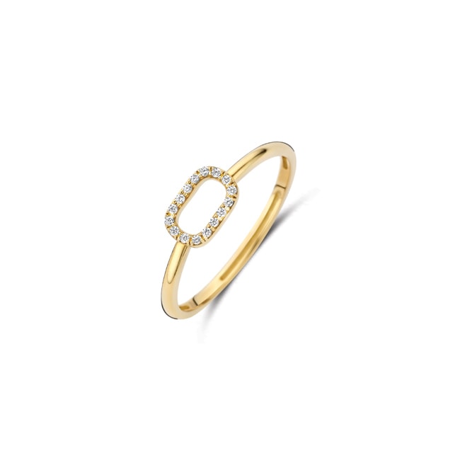 Blush Ring 14k Gelbgold Oval mit Pavé-Zirkonia - 1289YZI