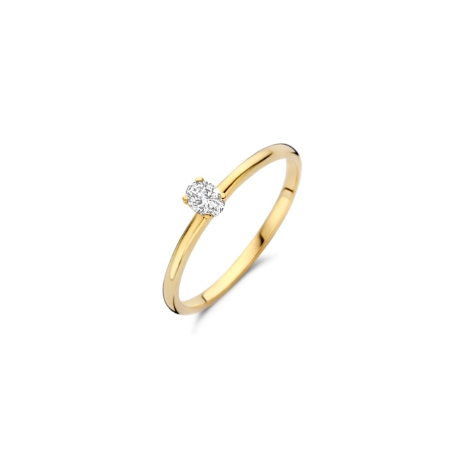 Blush Solitärring 14k Gelbgold mit ovalem Labordiamant 0.15ct - LG1028Y