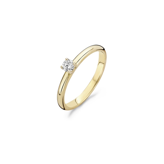 Blush Solitärring 14k Gelbgold mit Zirkonia - 1112YZI