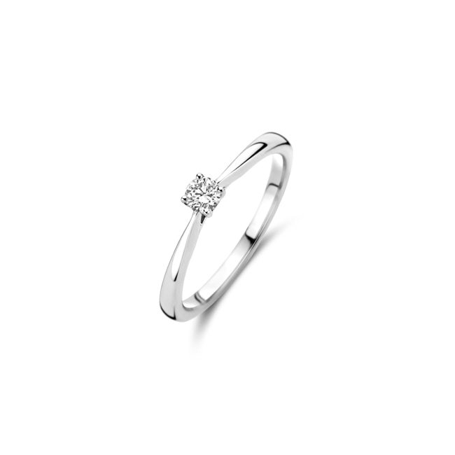 Blush Solitärring 14k Weissgold mit Labordiamant 0.15ct - LG1000W
