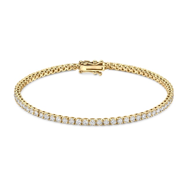 Blush Bracelet tennis avec diamant synthétique 2.60ct en or jaune 14 carats - LG2006Y