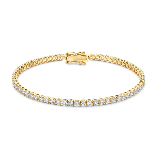 Blush Bracelet tennis avec diamant synthétique 3.80ct en or jaune 14 carats - LG2007Y