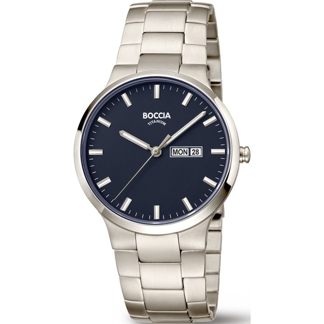 Boccia Titanium Gent Saphir Day-Date 39mm Boccia Titanium Gent Saphir Day-Date 39mm - 3649-02