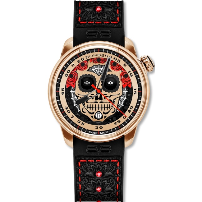 Bomberg BB-01 Automatic Día de los Muertos Golden Limited Edition - CT43APGD.26-3.11