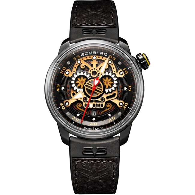 Bomberg BB-01 Automatic Mariachi Golden Skull Limited Edition - CT43APBA.24-3.11