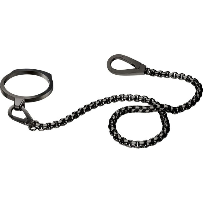 Bomberg Bolt-68 Racing Edelstahlkette & Medallion PVD Schwarz - Kette1008-01 / MED2009.10