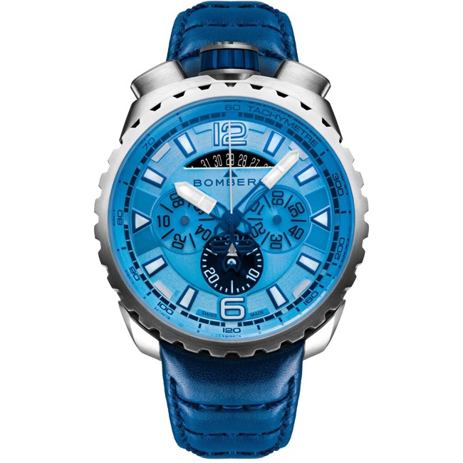 Bomberg Bolt-68 Heritage Steel & Blue Sapphire Chronograph - BS45CHSS.050-7.3