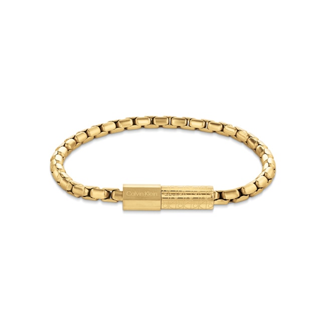 Calvin Klein Bracelet Contoured Barrel Doré - 35100095