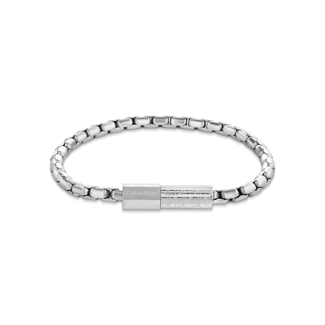 Calvin Klein Bracelet Contoured Barrel Argenté - 35100094