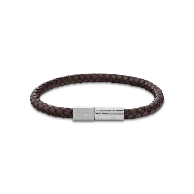 Calvin Klein Bracelet Industrial Facets Argenté / Brun - 35100089