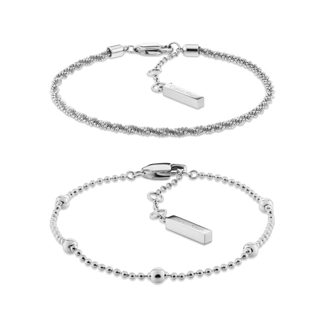 Calvin Klein Armband Set Layered Silbrig - 35000947