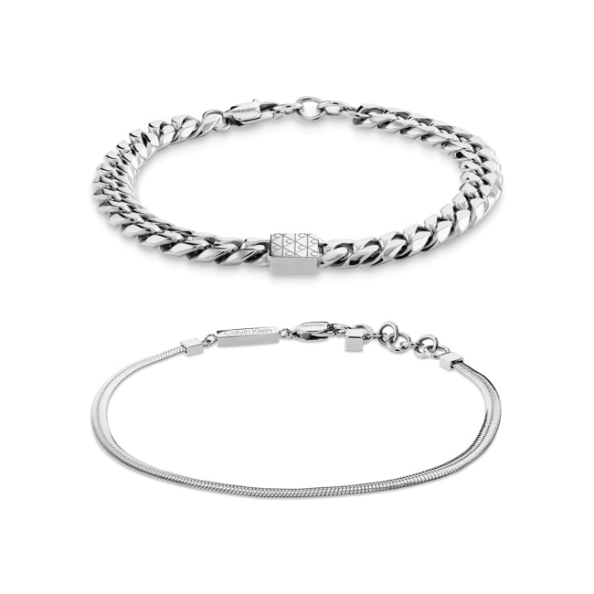 Calvin Klein Bracelet Set Status Argenté - 35100091