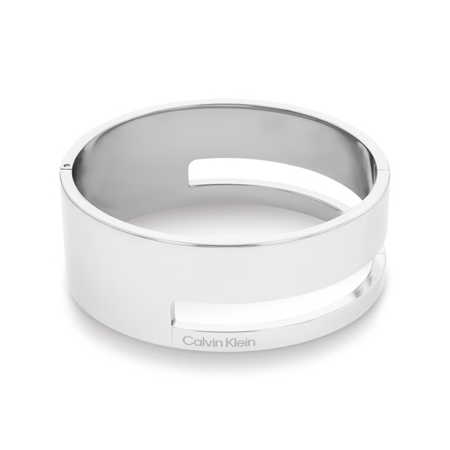 Calvin Klein Bangle Geometric Essentials Silvery - 35000674