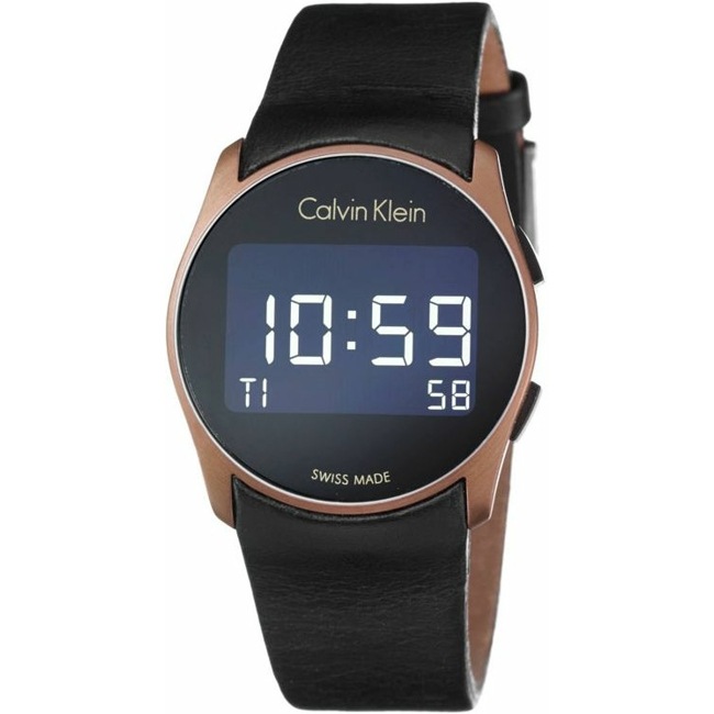 calvin klein future digital black dial watch