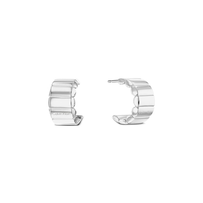 Calvin Klein Créoles Modern Repetition Argenté - 35000943