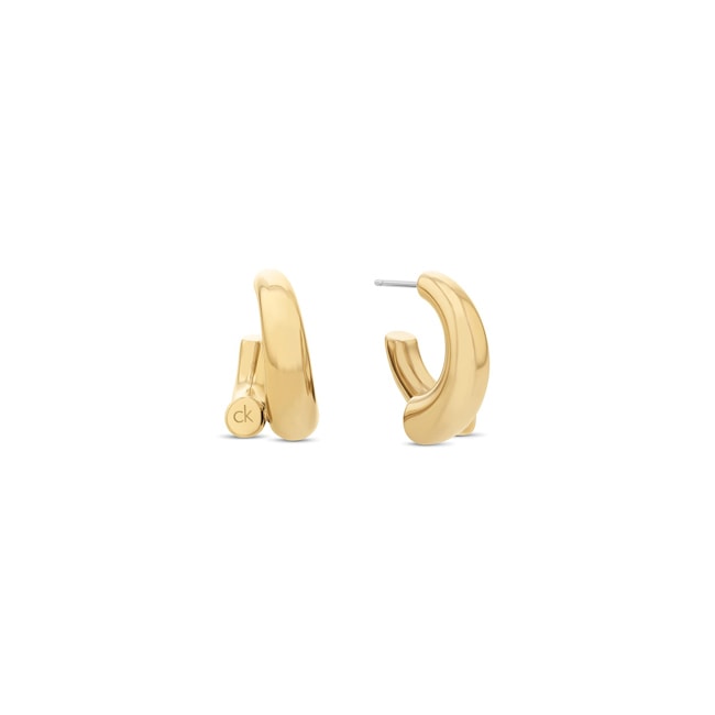 Calvin Klein Hoop Earrings Spiral Gold - 35000765