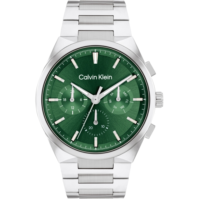 Calvin Klein Distinguish Day Date Silbrig / Grün - 25200441