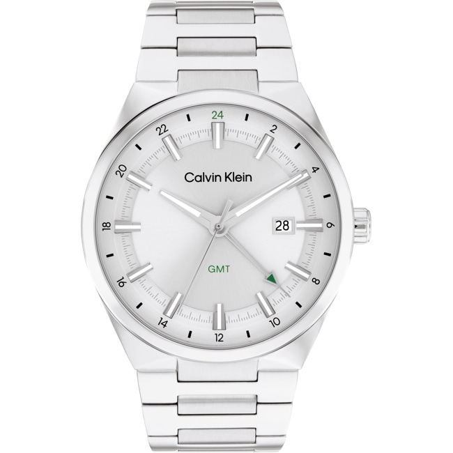 Calvin Klein Distinguish GMT Argenté  - 25200489