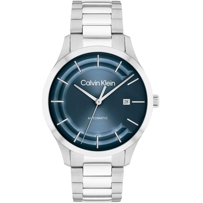 Calvin Klein Iconic Automatic Date Silver / Blue - 25300020
