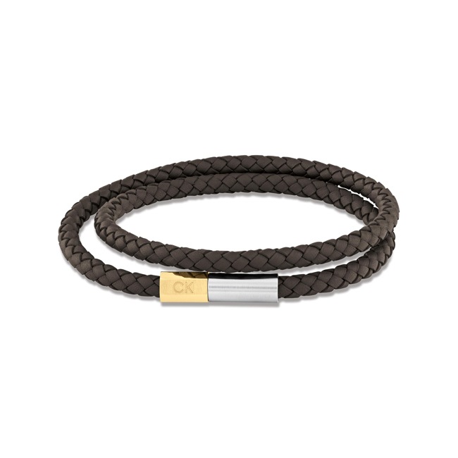 Calvin Klein Bracelet en cuir Industrial Facets Brun - 35100044
