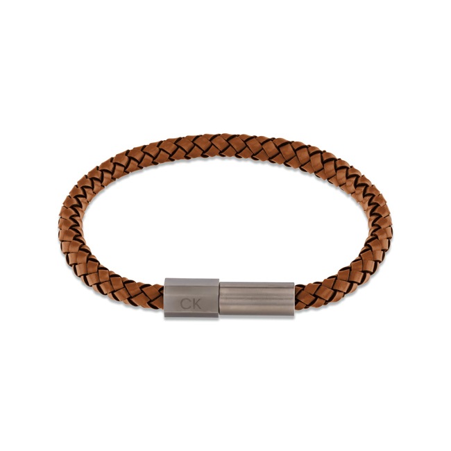 Calvin Klein Lederarmband Industrial Facets Braun - 35100046