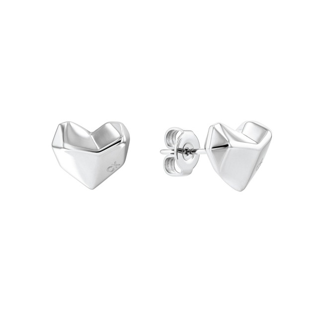 Calvin Klein Stud earrings ck faceted heart - 35000041
