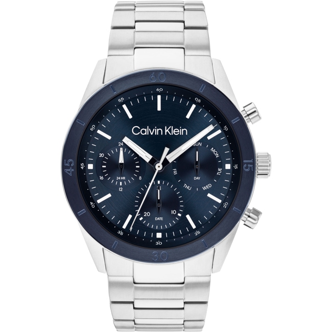 Calvin Klein Performance Day Date Argenté / Bleu - 25200556