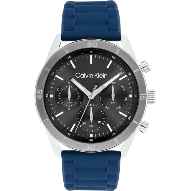 Calvin Klein Performance Day Date Argenté & Gris / Bleu - 25200560