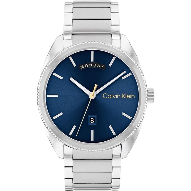 Calvin Klein Progress Day Date Silbrig / Blau - 25200446
