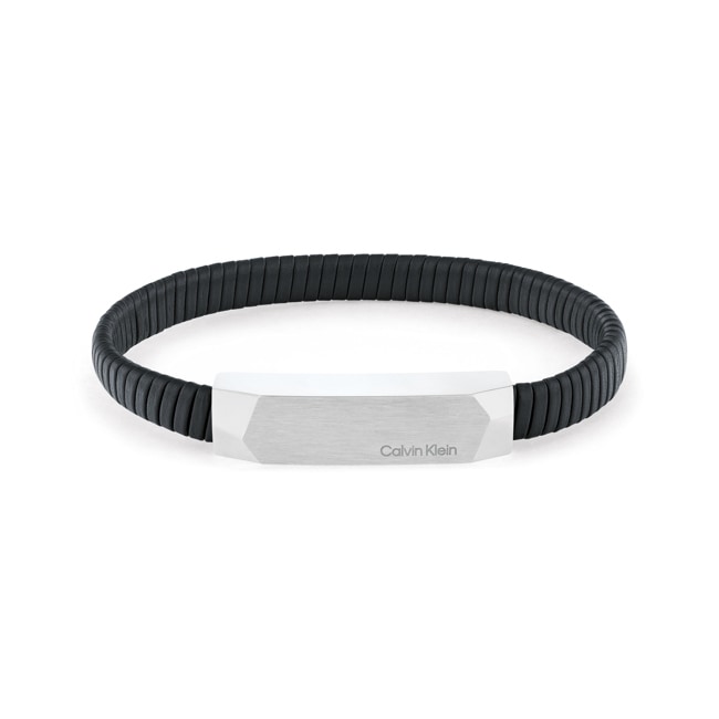 Calvin Klein Black Leather Bracelet Magnify - 35100012