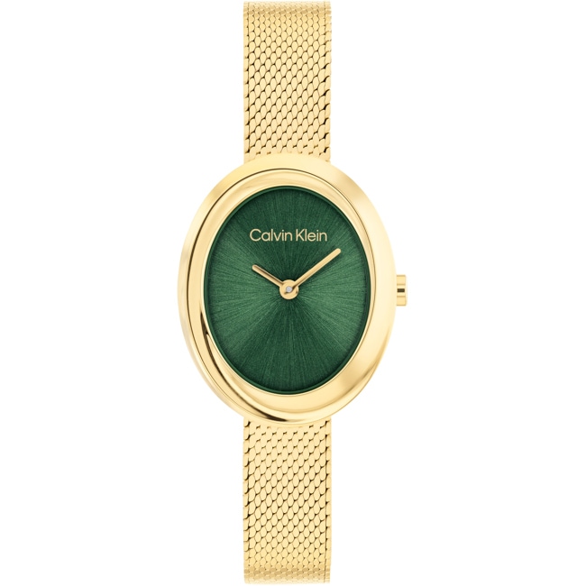 Calvin Klein Twisted Bezel 24mm Doré / Vert - 25100152