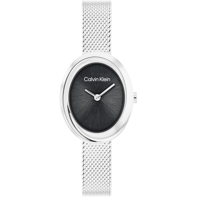 Calvin Klein Twisted Bezel 24mm Argenté / Noir - 25100151