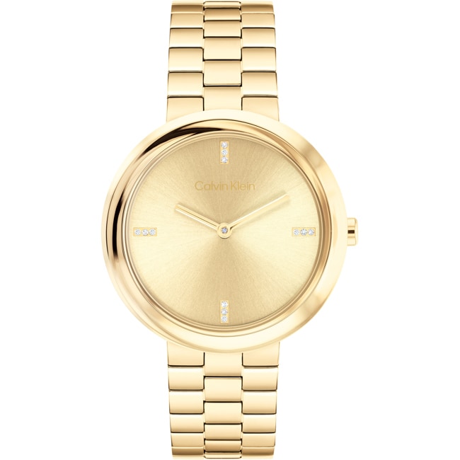Calvin Klein Twisted Bezel Gold - 25100094