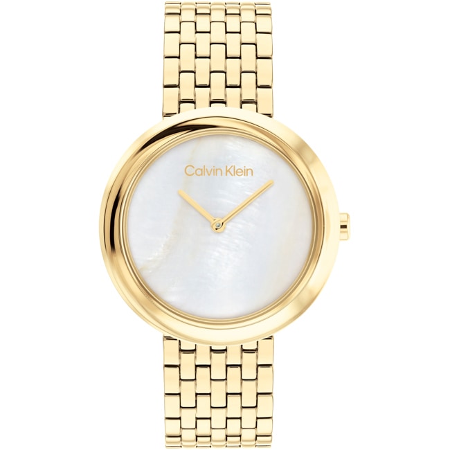 Calvin Klein Twisted Bezel Gold / Mother of Pearl - 25200321