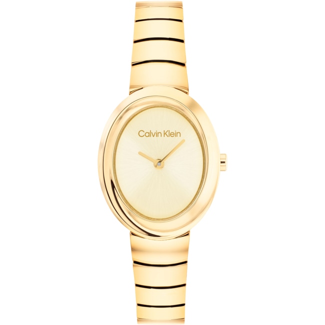 Calvin Klein Twisted Bezel Oval Gold - 25100147