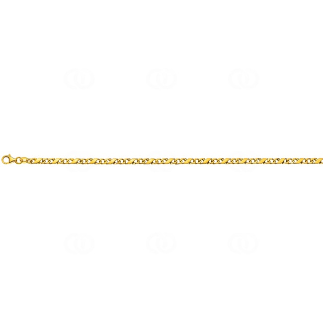 Bracelet carrera poli or jaune 750/18 ct 3.5mm - 22cm - BCA100122
