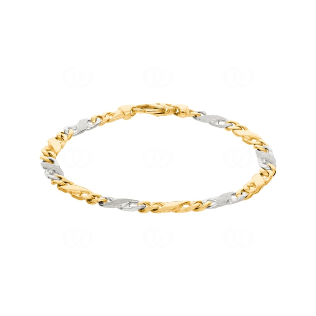 Satined Carrera Bracelet 750/18 K Two-tone Gold 5.0mm - 22cm - BCA400622