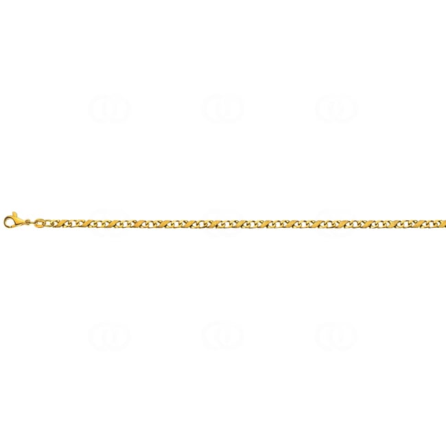 Bracelet carrera satiné or jaune 750/18 ct 3.5mm - 19cm - BCA100419