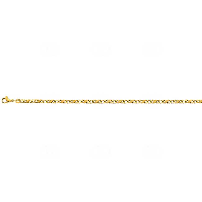 Bracelet carrera satiné or jaune 750/18 ct 3.5mm - 22cm - BCA100422