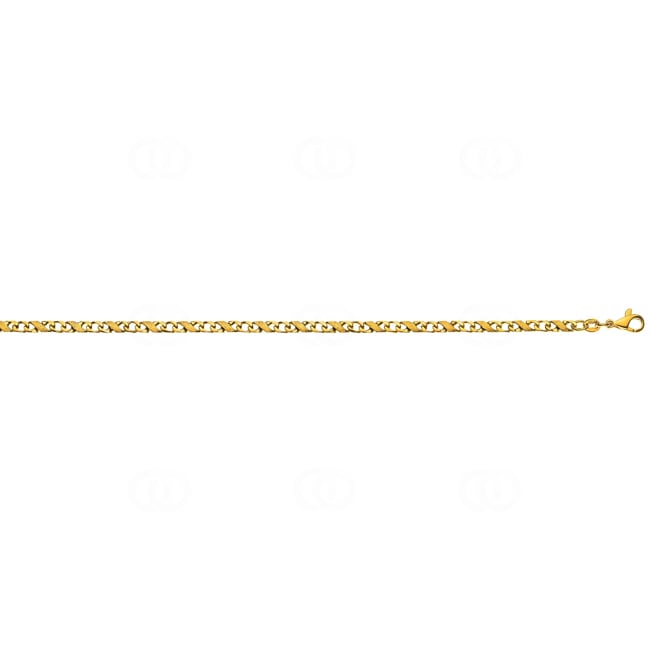 Collier carrera satiné or jaune 750/18 ct 3.5mm - CCA1004
