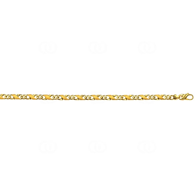 Collier carrera satiné or jaune 750/18 ct 5.0mm - CCA1006