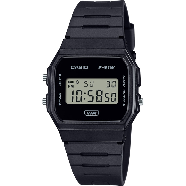 Casio Collection Schwarz - F-91WB-1AEF