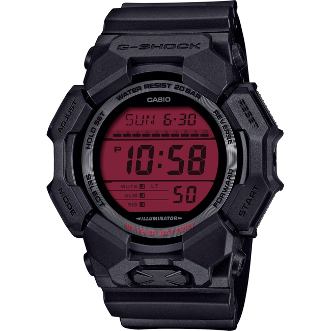 Casio G-Shock Classic Black and Bold Red - GD-010BBR-1ER